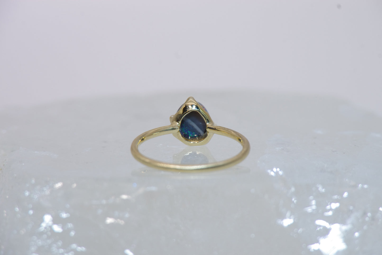 1319指環 /セミブラックオパール