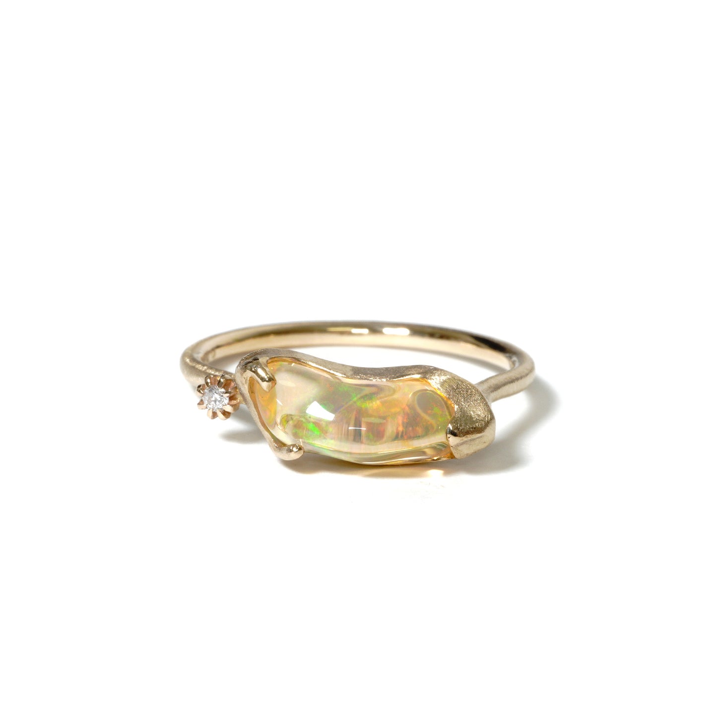 679 指環 / メキシコオパール/ダイアモンド