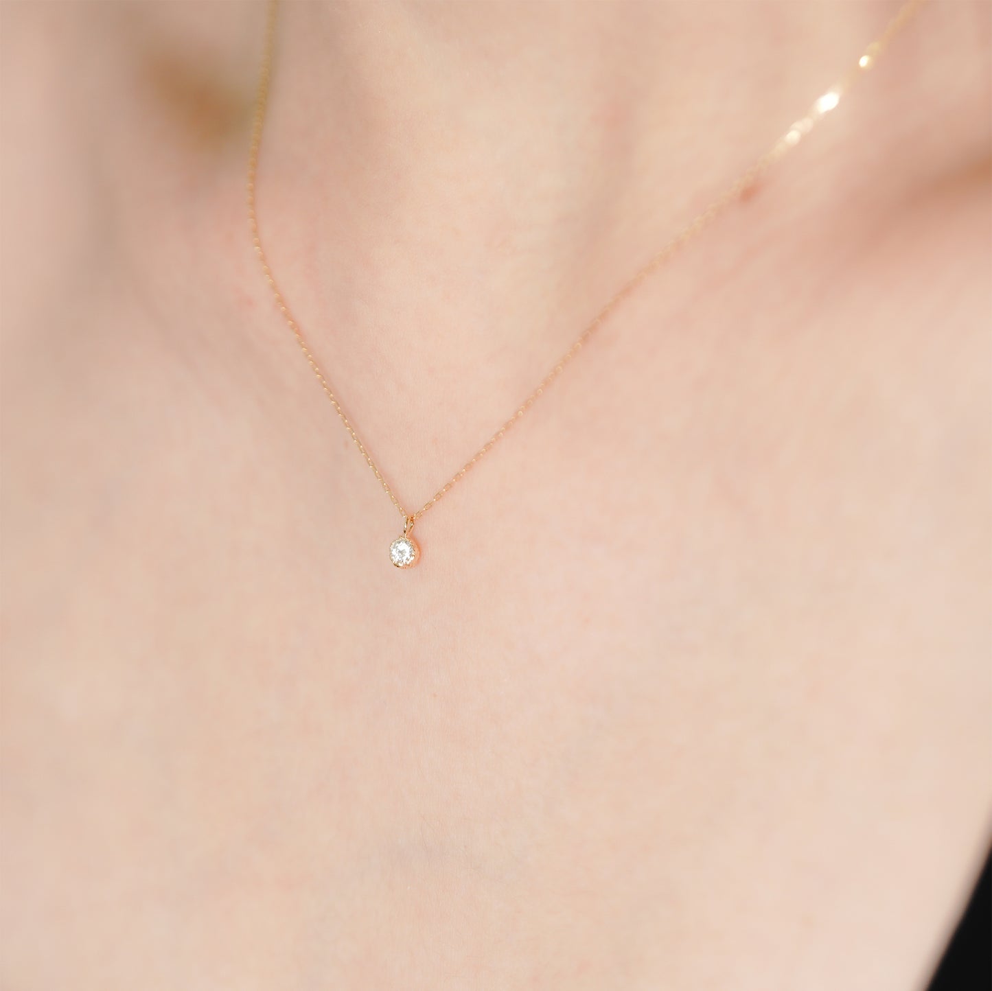 一粒ミモザとダイヤモンド ネックレス / ダイヤモンド